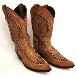 Laredo Laramie Buck stitched Embroidered Styled Leather Boot:  Men's size 9.5 D
